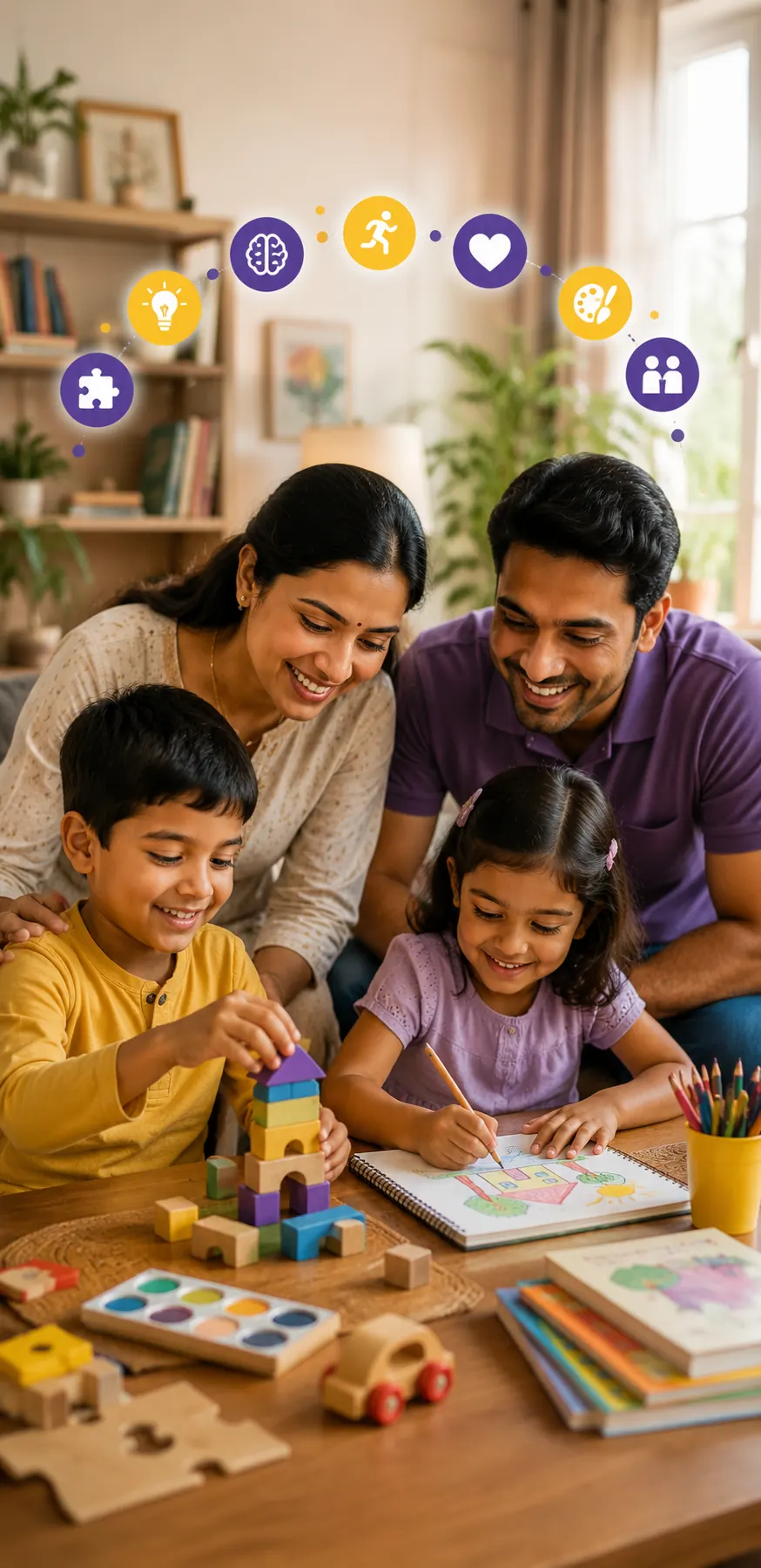 Parent and child enjoying a joyful learning moment together